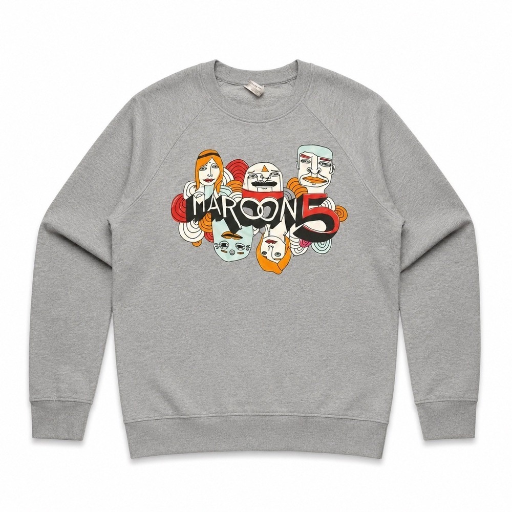 Maroon 5 American Apparel California Fleece Graphic Sweatshirt Gray Mens Large - Picture 3 of 11